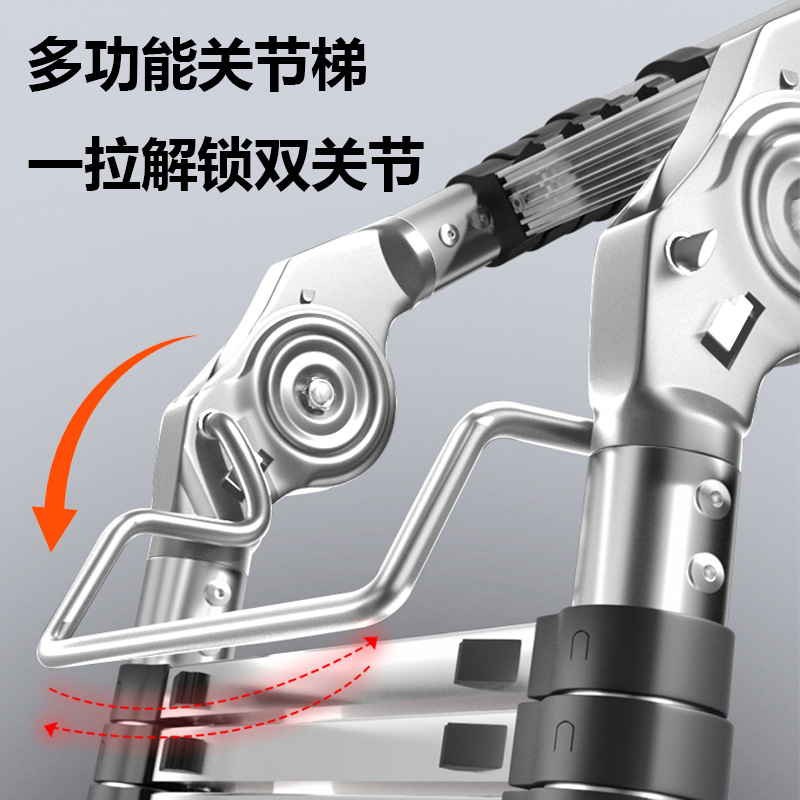 Escalera telescópica, escalera en A, escalera de ingeniería multifuncional, escalera doméstica, escalera elevadora, escalera recta, escalera de bambú de acero inoxidable, escalera plegable