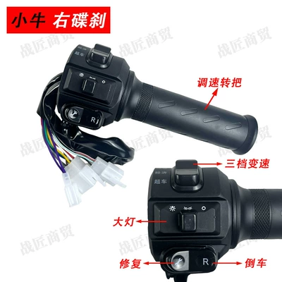 Mavericks button turn handle combination Other Electric Vehicle Accessories - cow-type-handle-right-disc