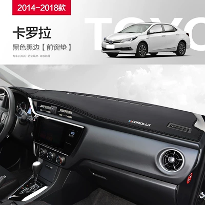 Günəş əleyhinə siperlik, Suitable for Toyota Corolla - 14-18-corolla-fiber-leather-front-pad-black-line
