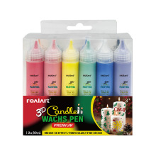 12色30ml无烟蜡烛绘画笔装饰蜡烛颜料