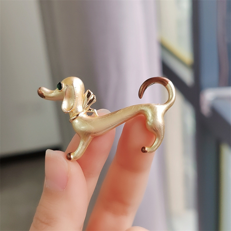 Ig Style Cute Dog Alloy Enamel Plating Inlay Zircon Unisex Brooches display picture 3