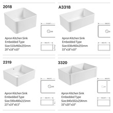 美式开放厨房水槽大号单槽嵌入式台下盆陶瓷洗碗池洗菜盆洗手水池