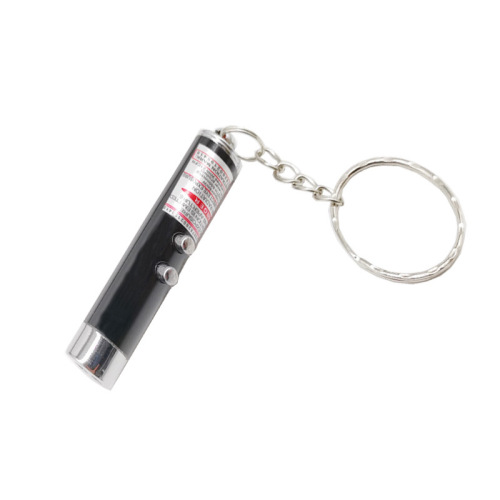 Mini aluminum alloy LED small flashlight infrared laser key ring pendant laser cat teasing stick pet cat teasing pen
