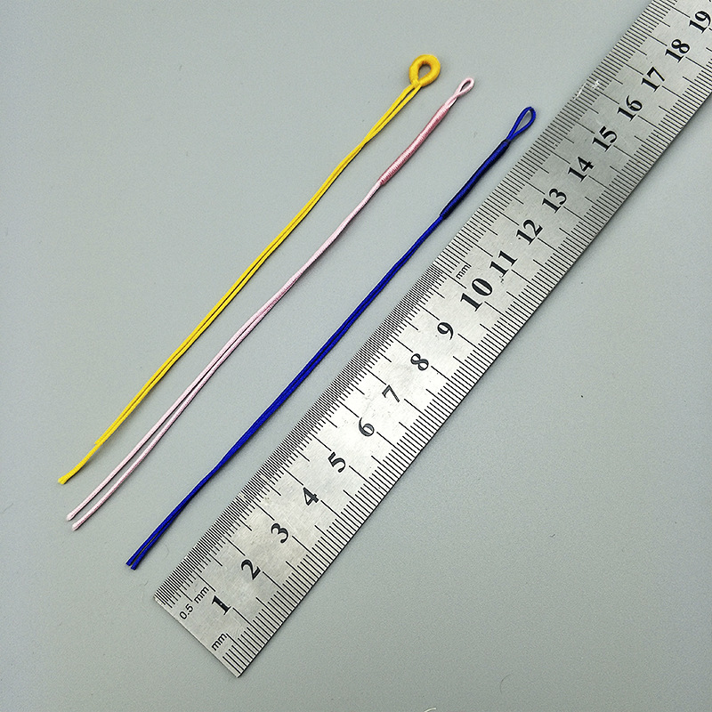 New hand-woven coil flat knot pendant pendant rope bracelet bracelet beaded pendant pull ring diy accessories ring