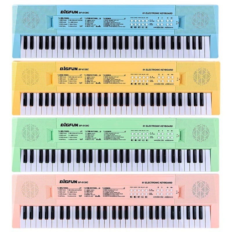 61-key electronic piano for children, beginners, multi-functional musical toy for boys and girls, with microphone