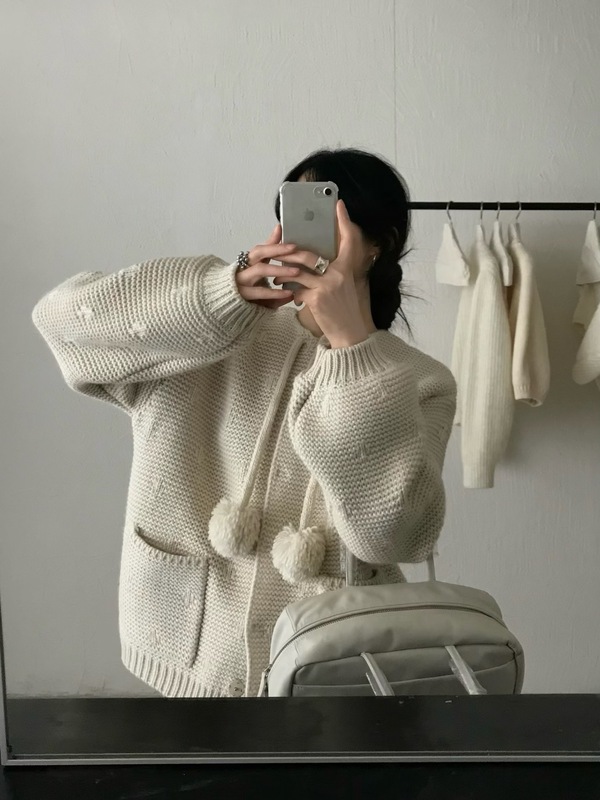 原宿风简约设计感针织开衫毛衣女2025秋冬新款韩版宽松毛衣女外套|undefined