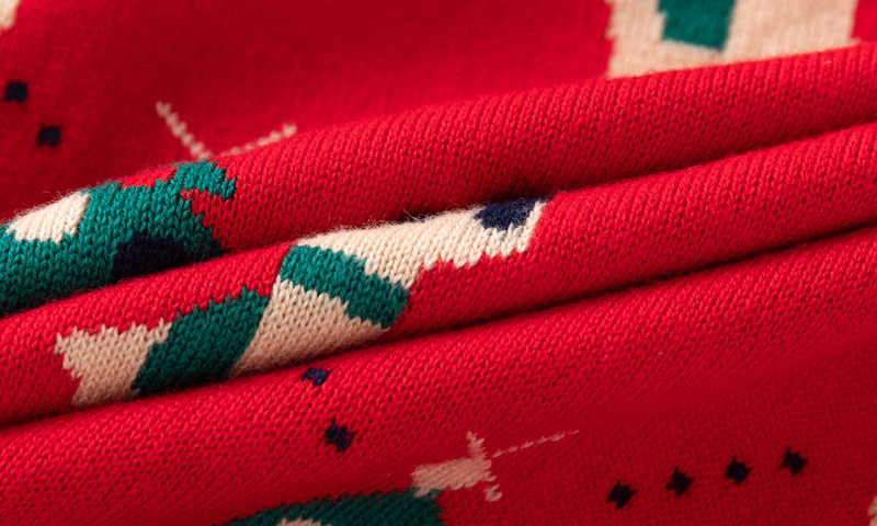 Vêtements pour enfants garçons fil de coton double couche 2024 automne hiver nouveau style pull de Noël pour petits et grands_voghion.com