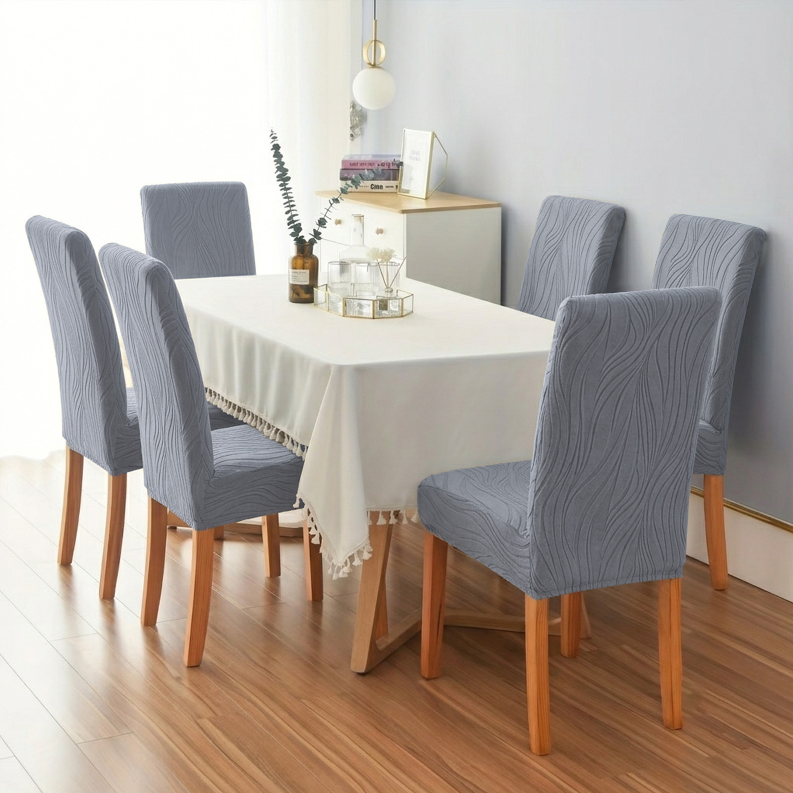 TEMU transfronterizo Jacquard Willow cubierta de silla elástica de color sólido para hoteles domésticos de estilo europeo y americano cubierta de silla aplicable