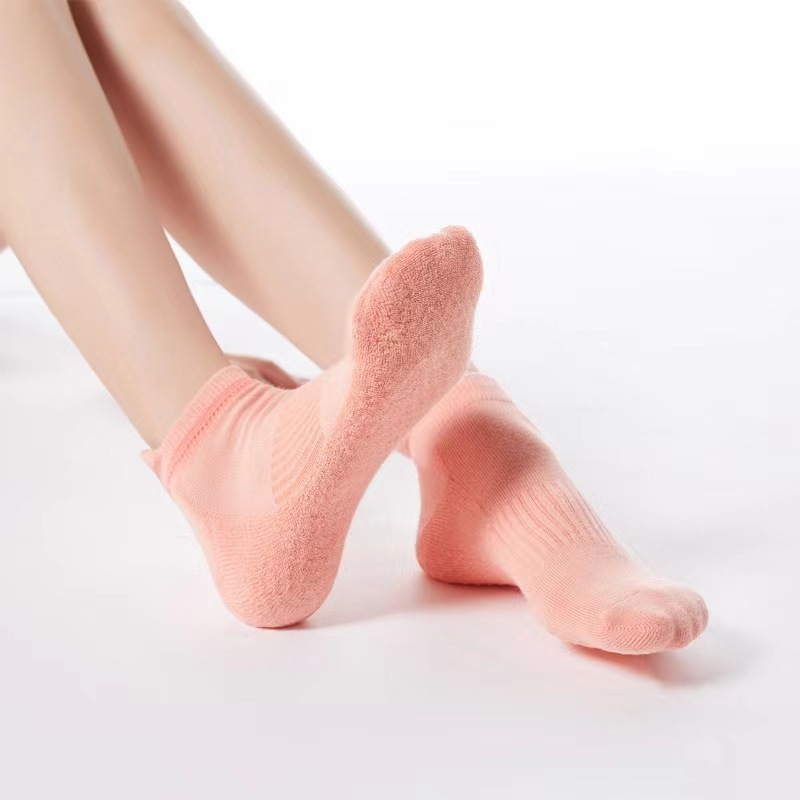 ヨガソックステリーソックス純綿ノンスリップシリコーンフィットネスピラティス女性タオルスポーツソックス卸売|undefined
