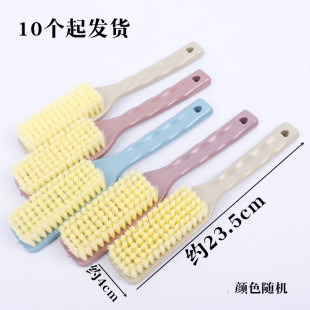S045B macaron color simple soft fur shoe washing brush +10 laundry long handle simple soft fur brush factory supply