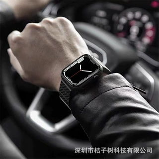适用于苹果表潮牌49碳纤维纹表带apple iwatch5678 ultra工厂直销