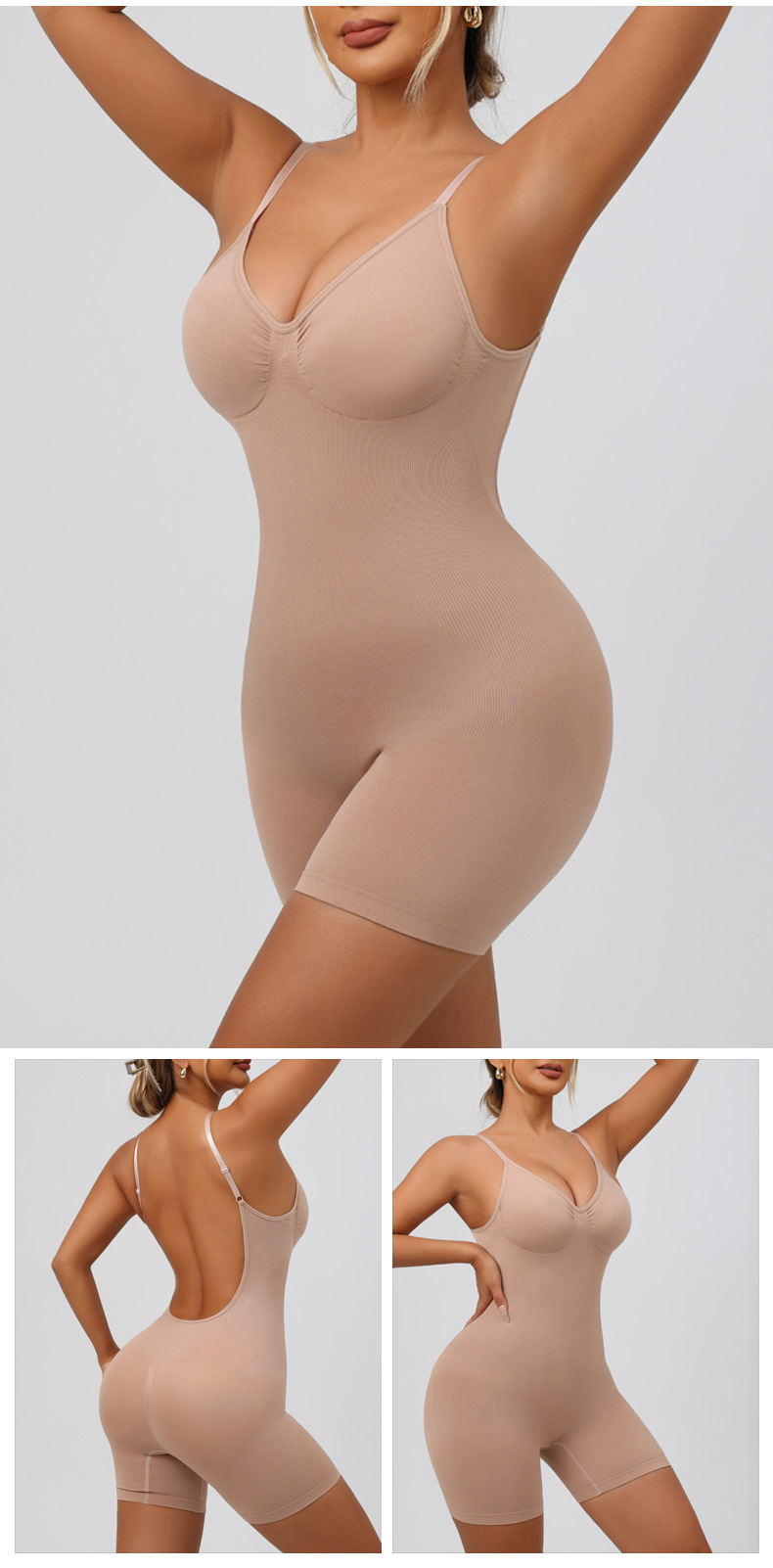 Women's Shapewear Bodysuit, Backless Hip Lifting Waist Trainer_voghion.com