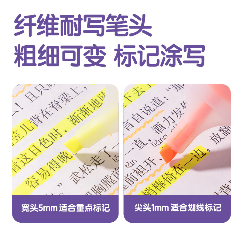 Estudiantes con puntos clave para tomar notas con bolígrafo de color multicolor de gran capacidad para proteger los ojos