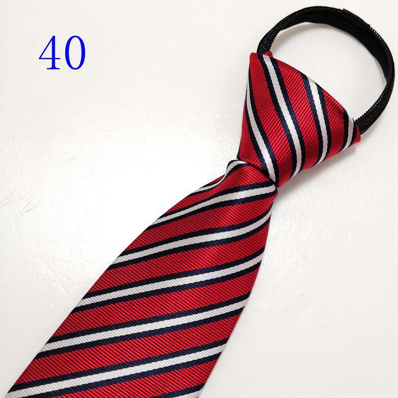 男士拉链新郎结婚红色8cm正装商务黑色免打结懒人易拉得蓝色_