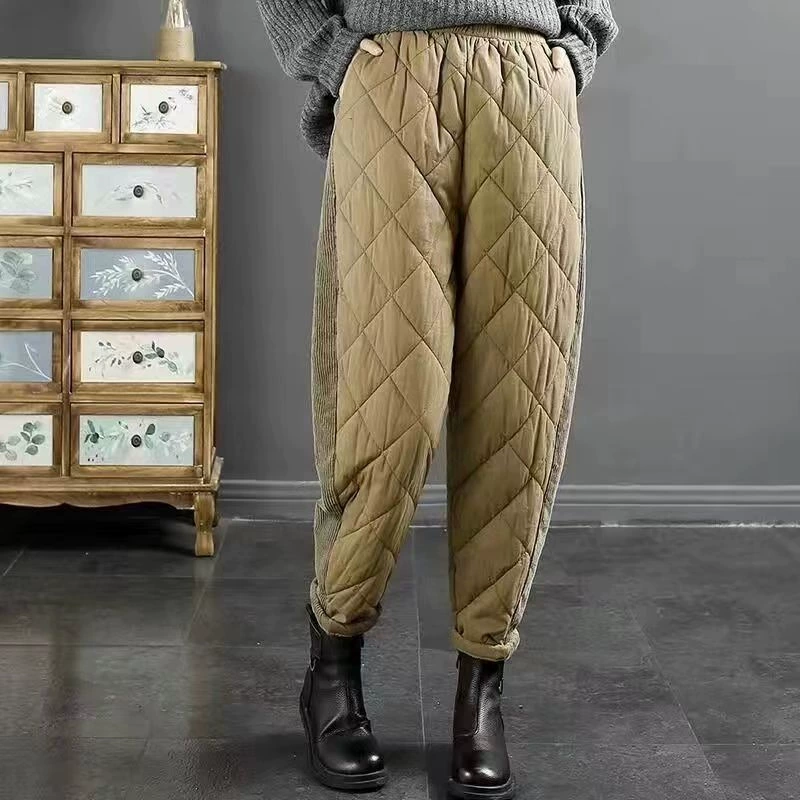 Флисовые зимние брюки, западный стиль, оверсайз, размеры plus M-4XL