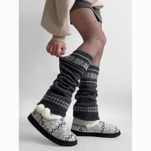 Knitted socks piled y2k hot girls Japanese students subculture wide leg trumpet leg long tube jk socks female