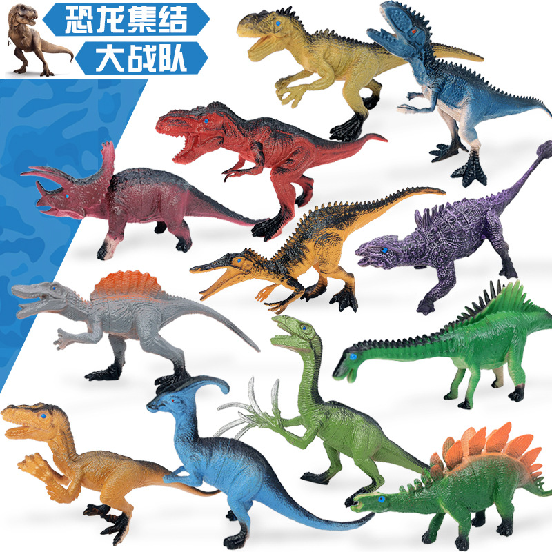 Factory direct supply of multi size cross-border Amazon hollow plastic solid simulation large dinosaur animal model children's toys