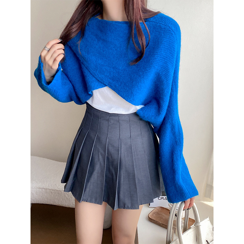 24 invierno Puyuan estilo neutro japonés y coreano ropa casual de punto chaqueta de cuello grueso suéter suelto