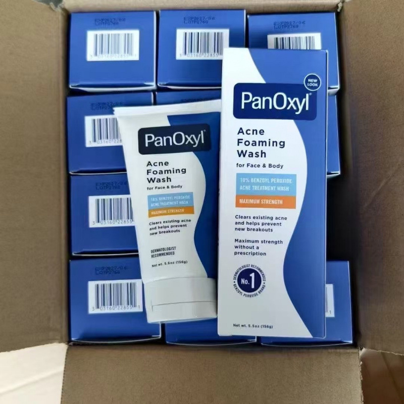 跨境PanOxyl 祛痘泡沫洁面乳10% 过氧化苯甲酰氨基酸控油4%洗面奶|undefined