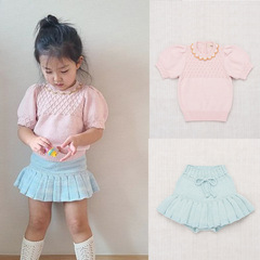 ins2022春夏mp系列同款精美女童超柔軟針織毛衣褲子NY