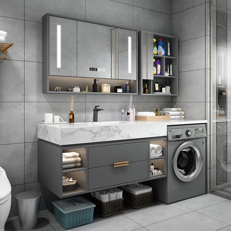 Mueble de baño Balcón Roca placa integrada lavadora gabinete combinación Nordic lavabo de baño mesa de lavado lavabo
