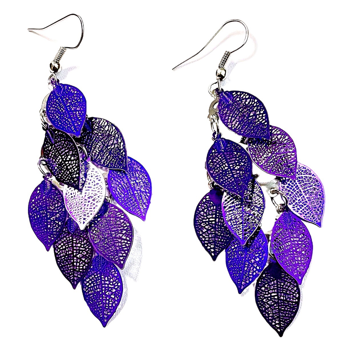 European and American retro straight leaf earrings summer popular small fresh leaf tassel earrings earrings optional color