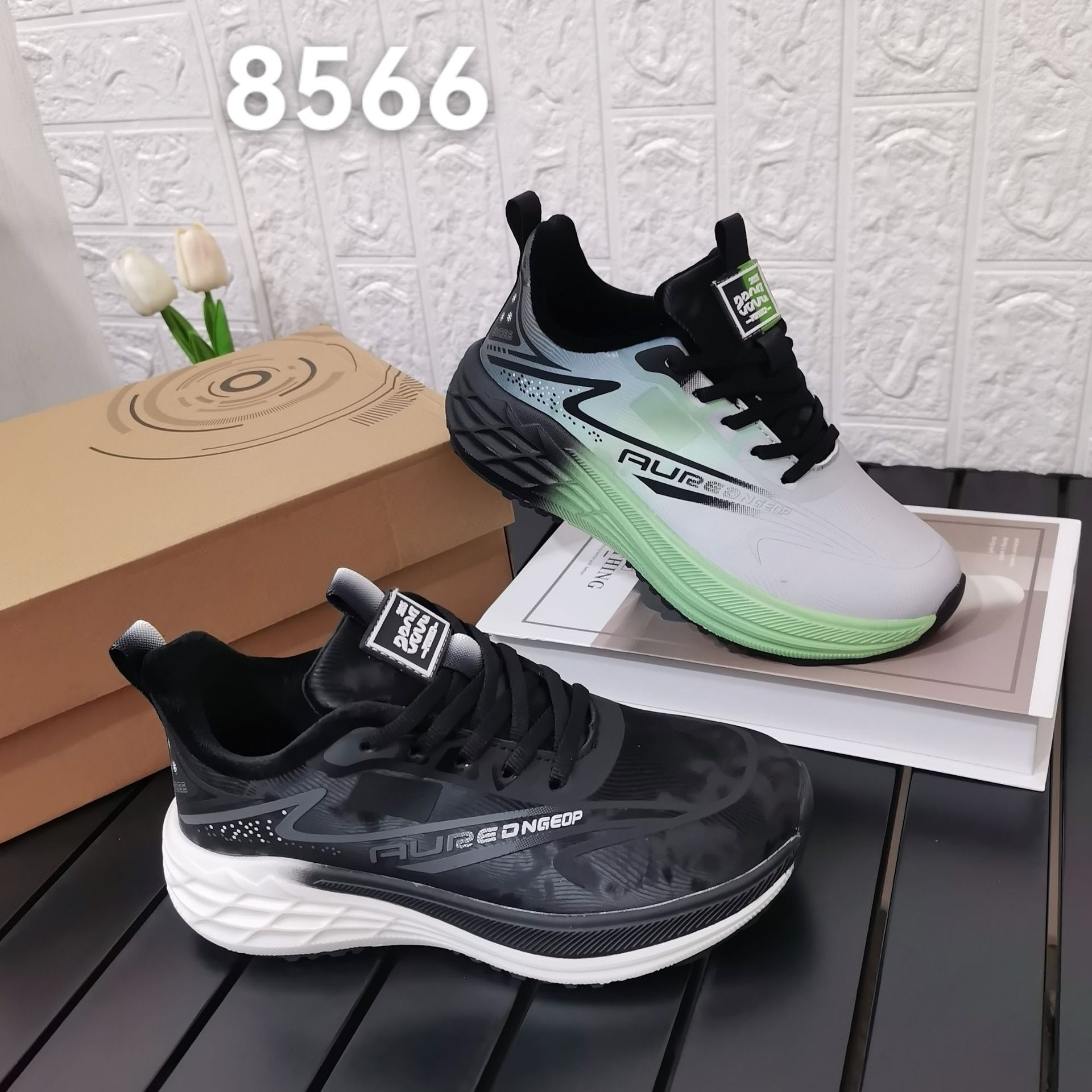 福建男鞋2025冬季新款皮面二棉运动鞋青少年休闲百搭跑步鞋子8566