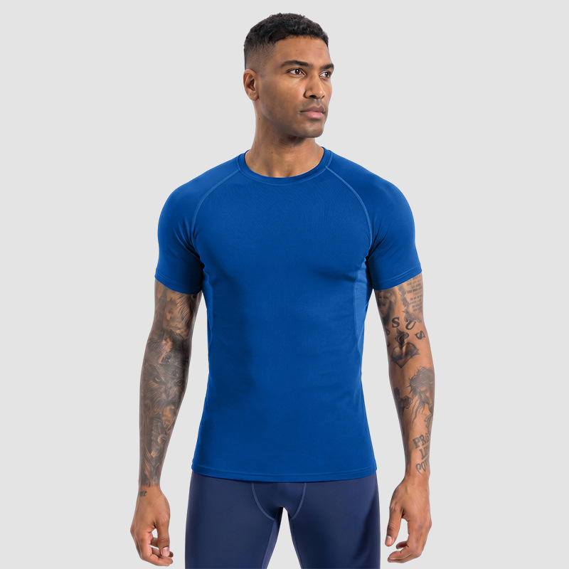 Fábrica de ropa Haolin personalizada ropa de fitness negra para hombres camisetas deportivas de manga corta al aire libre