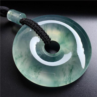 Burmese Old Keng Ice Buckle Jade Floating Flower Pendant Jade Pei Buckle Jade Treatment Jade Pendant Necklace Pendant for Women