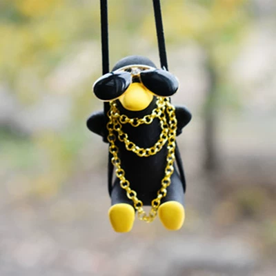 Car hanging | internet red pendant female car - swing-black-thin-sunglasses-necklace-duck-pendant