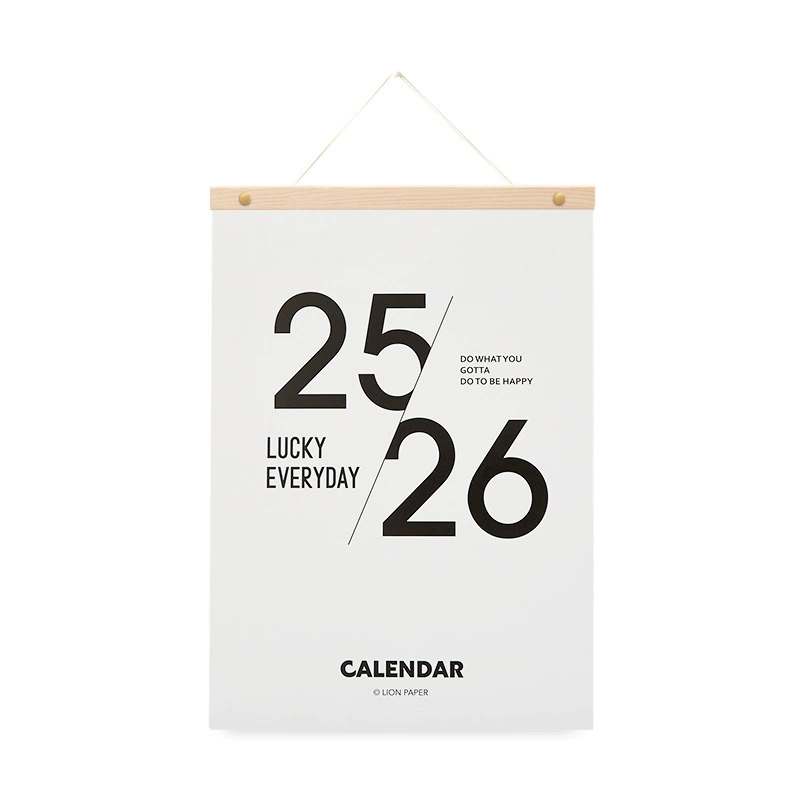 Wooden big calendar, 2025-2026 years