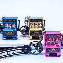 水果机老虎机可以挂的钥匙扣趣味娱乐饰品箱包配饰挂件拉霸机玩具