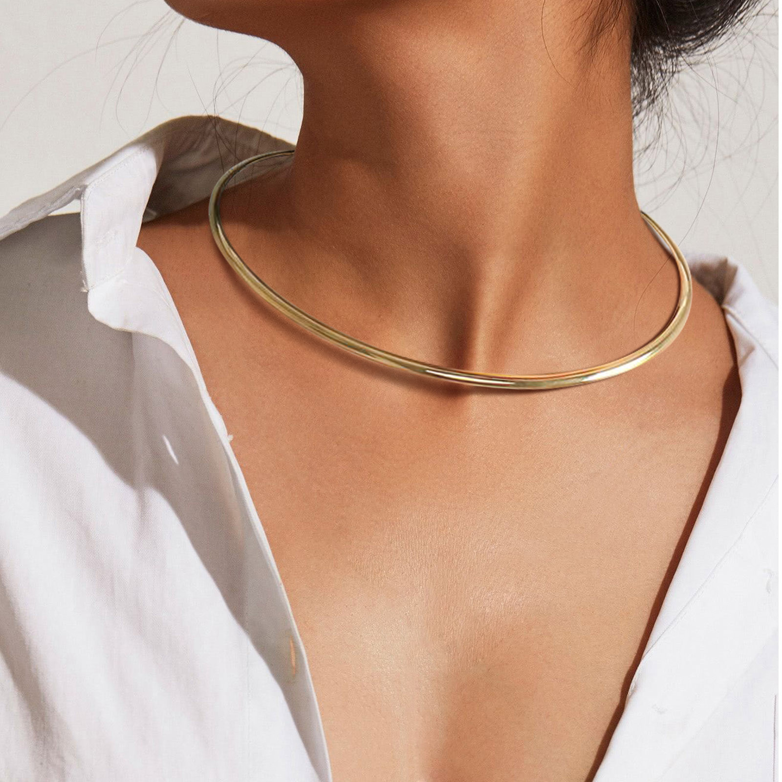 201 Stainless Steel Pendant Material Wholesale Jewelry Simple Style Classic Style Solid Color 201 Stainless Steel Choker