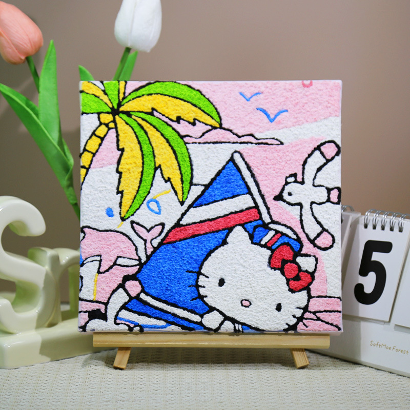 パルプ画diy材料バッグ手作り創意装飾画小学生充填画屋台半製品セット|undefined