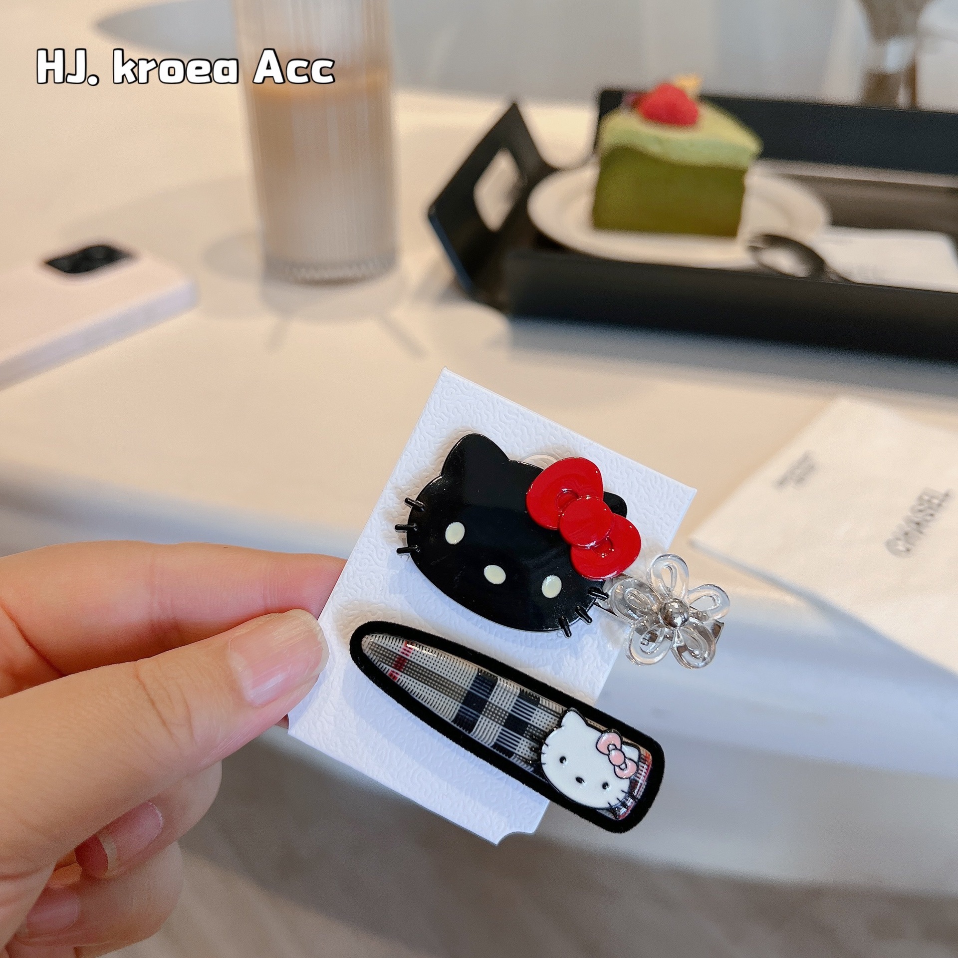 日系少女蝴蝶結髮夾發卡髮飾頭飾劉海甜美可愛kt貓夾子碎發側邊夾