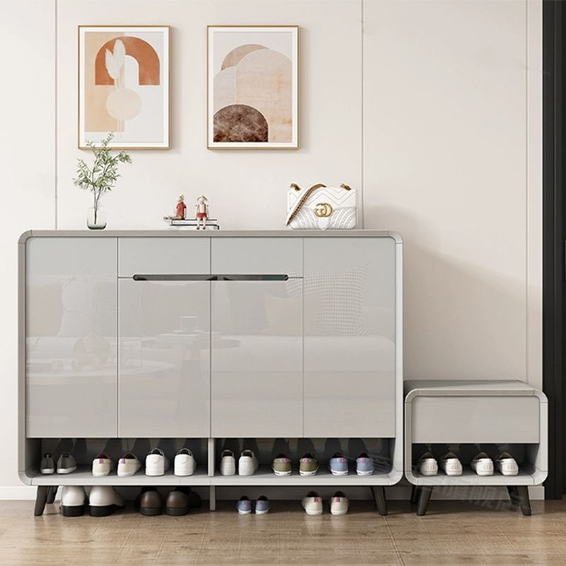 Solid Wood Shoe Cabinet for Home Entrance, Shoe-Changing Integrated Household Doorway, Corridor, Large-Capacity Multi-Layer Entrance Storage Locker