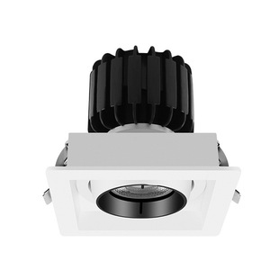 LED square ceiling bull's eye spotlight anti-glare living room home shopping mall hotel aisle grille lamp bean bile lamp