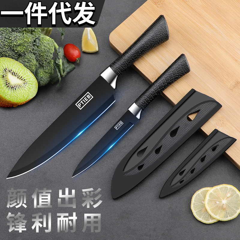 Melón de cocina fruta corta regalos de sandía de acero inoxidable cuchillo de frutas cuchillo de fábrica de dibujos animados portátiles directo