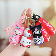 三丽鸥家族酷酷小车钥匙扣3D立体公仔情侣包包汽车钥匙礼品批发