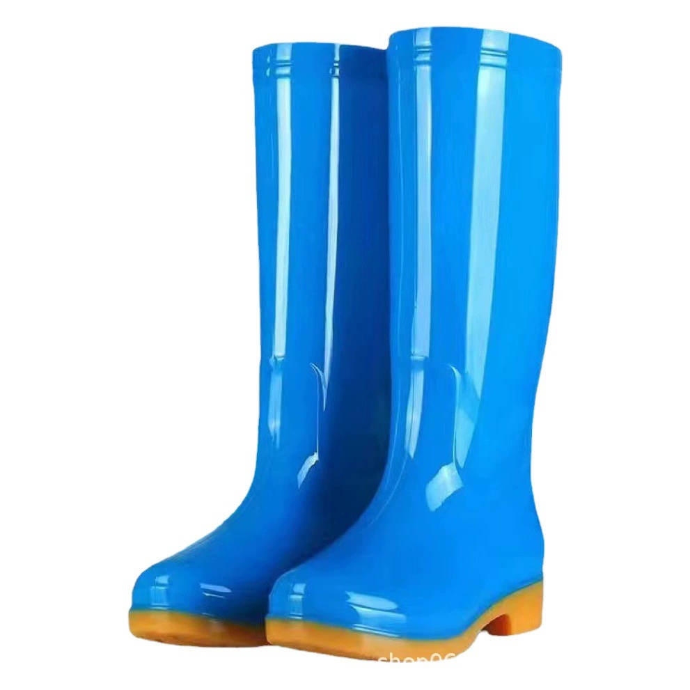 Резиновые сапоги Женские резиновые сапоги для взрослых с сухожилием и средней высотой, нескользящая Водная обувь, теплые короткие водные сапоги на флисовой подкладке, резиновая обувь оптом