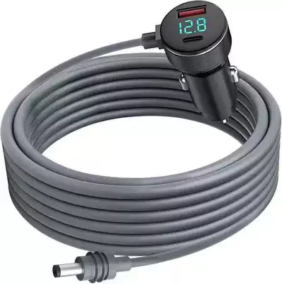 Three-In-One Car Charger Dc5521 – Mobil şarj cihazları - digital-display-car-charger-waterproof-dc-2m-18awg-cable
