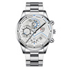 Fashionable steel belt stainless steel, watch, quartz calendar