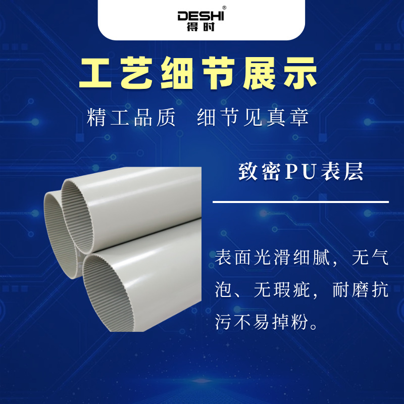 De Shi polyurethane synchronous belt seamless transmission belt S3M-144-10