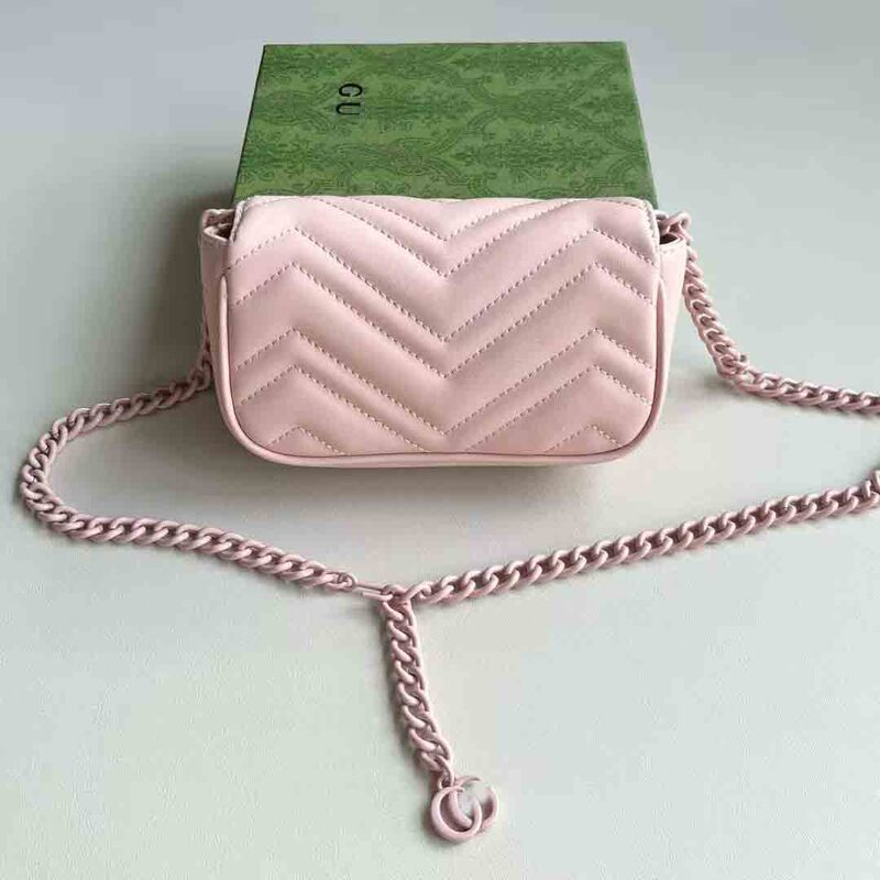 2026 Spring/Summer New Gg Marmont Macaron Mini Heart Chain Women's Bag Waist Bag Genuine Leather High-End Feel 2026 Spring/Summer New Gg Marmont Macaron Mini Heart Chain Women's Bag Waist Bag Genuine Leather High-End Feel