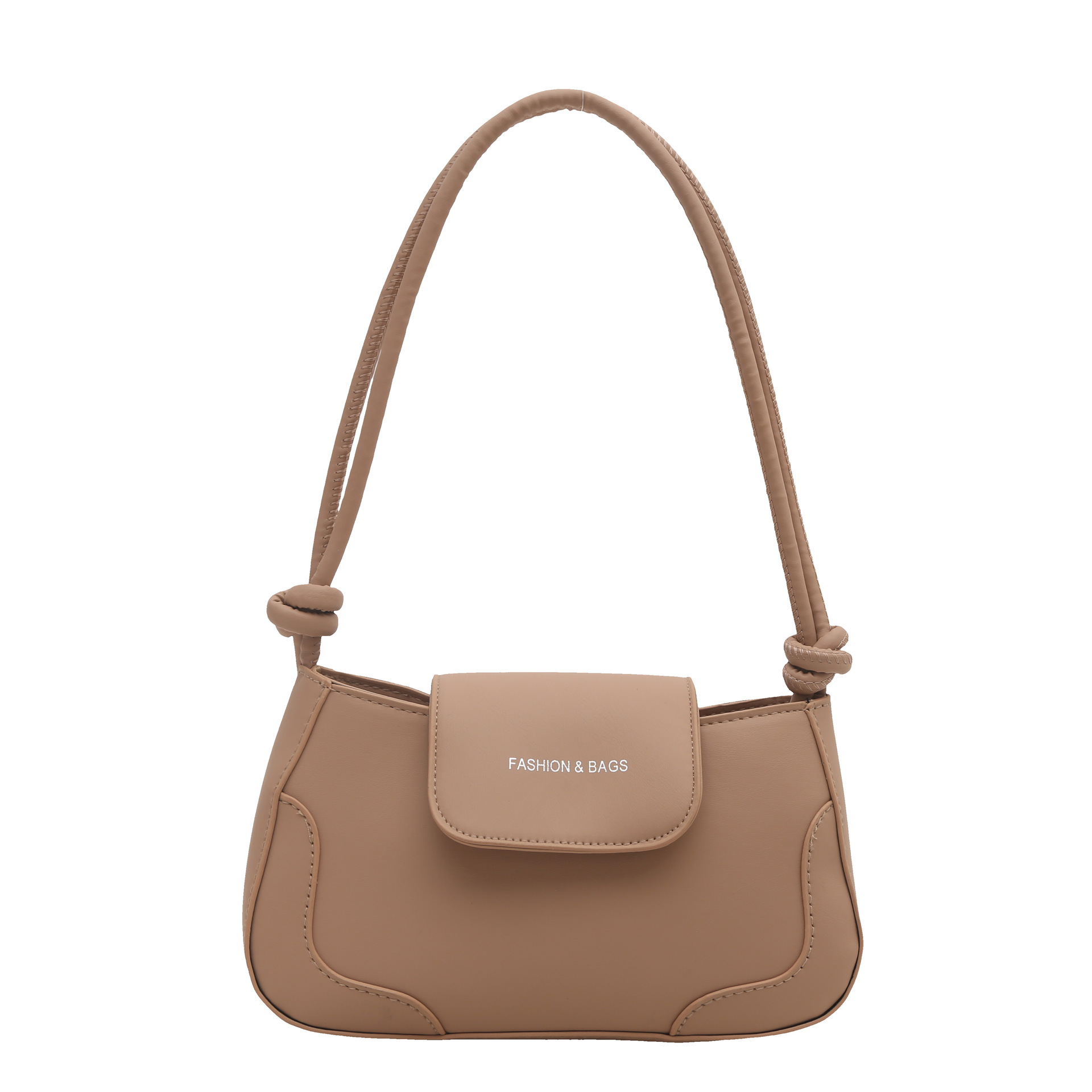 Bolsa de brazo de color sólido para mujeres 2024 invierno nuevo estilo de moda textura casual bolso de hombro estilo exterior simple bolso de moda