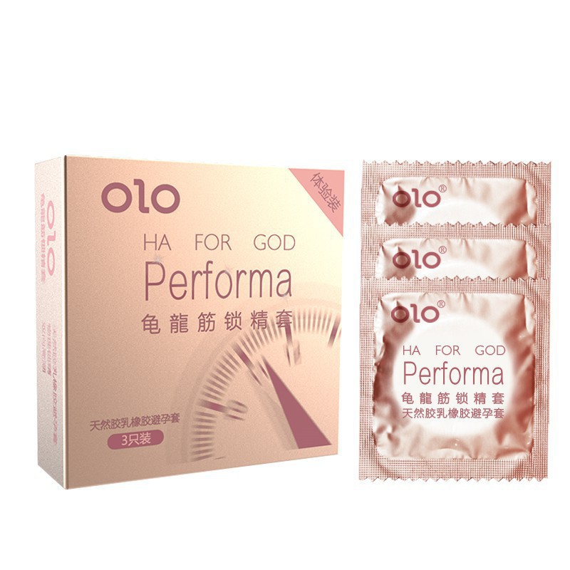 OLO 히알루론산 거북이 용힘줄 콘돔 3개입