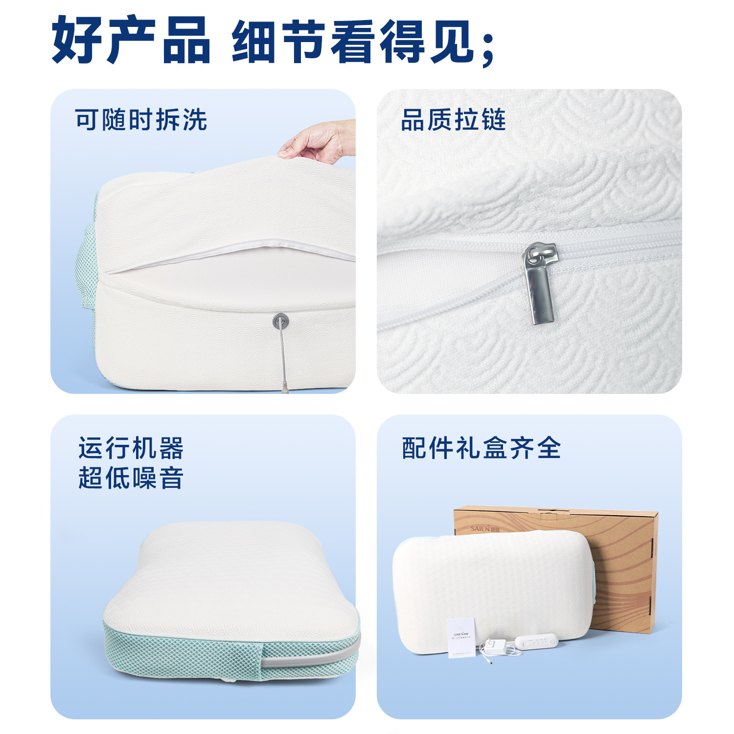 Nuevos productos transfronterizos almohada de masaje de hombro y cuello, almohada de tracción de bolsa de aire de compresión caliente, almohada de masaje multifuncional de hombro y cuello de cintura. image 4