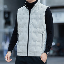 羽绒马甲80绒男立领马甲休闲加厚保暖冬季背心潮流灰鸭绒马夹外套