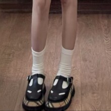 广州2024年最新爆款镂空厚底玛丽珍小皮鞋宅女同款甜美百搭已升级