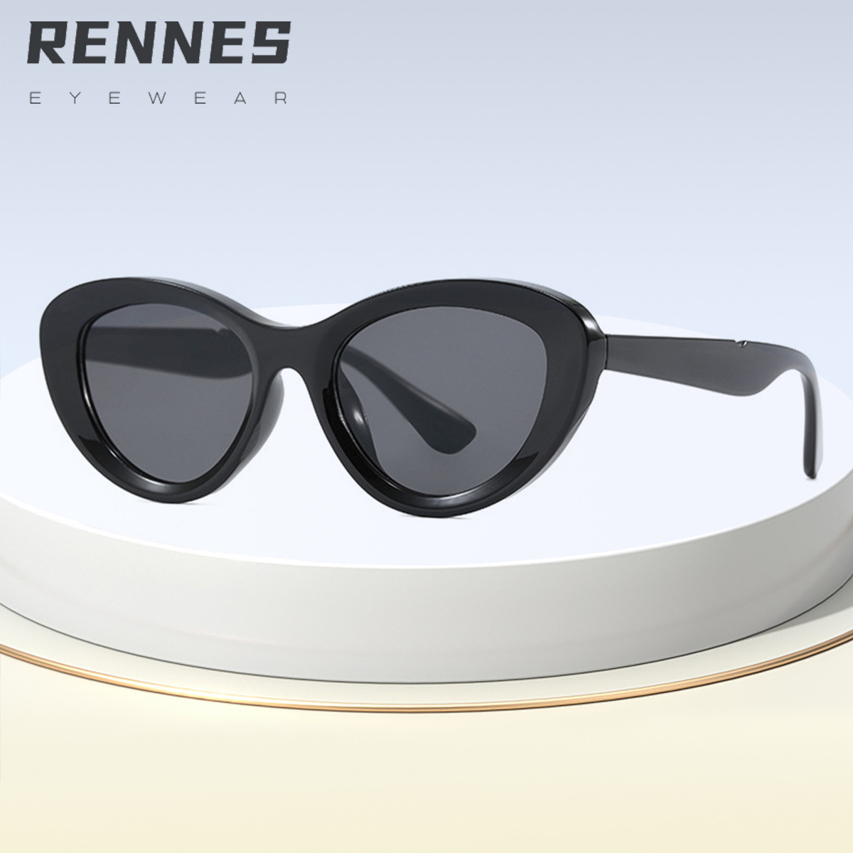 2025 retro ojo de gato color carey gafas de sol de moda mujer europea y americana simple y de alta gama celebridades de Internet con gafas de sol